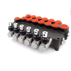 Válvula de Control Hidráulico Manual de 6 Vías P80, Válvula Direccional Monobloque para Cargadoras, Excavadoras y Maquinaria Agrícola - Product Image 1