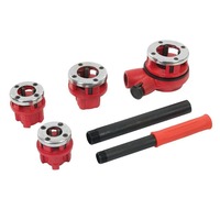 Kit de Filetage de Tuyaux à Cliquet Manuel avec 4 Matrices NPT – Ensemble Portable en Fonte pour Filetage de Tuyaux