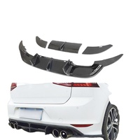 Diffuseur de pare-chocs arrière en fibre de carbone pour Volkswagen VW GOLF 7 VII MK7 R R-LINE 2014 - 2017