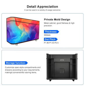 شاشة <span class=keywords><strong>LED</strong></span> داخلية لمنصة الدي جي، طاولة محمولة للمسرح، شاشة عرض مرنة قابلة للتوصيل والتشغيل للديسكو والكاريوكي والنوادي الليلية والحانات وشركات التأجير - Product Image 4