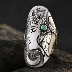 Anillo Vintage de Diosa Estrellada Estilo Pastora para Mujer, Joyería Creativa y de Moda - Product Image 4
