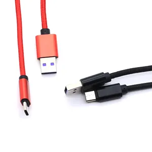 휴대폰 고속 충전 데이터 통신 케이블 급속 충전 2.4A 유형 c 마이크로 USB C 전화 충전기 케이블