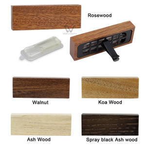 Natural Wood <strong>Car</strong> Air Freshener Clip Custom Logo Wooden Auto <strong>Diffuser</strong> Blank Shell with Essential Oil Bottles Low MOQ Wholesale - Product Image 2
