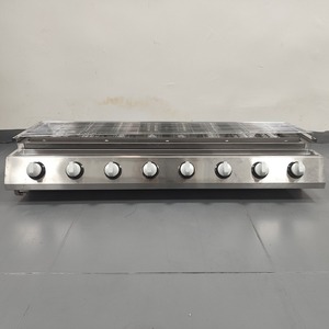 Smokeless Gas 8-Burner <b>BBQ</b> Grill Stainless Steel Commercial Outdoor Use for Food Vendors - Product Image 1