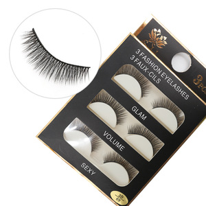 3 paires de faux cils 3D en vison naturel 3 paires de cils en vison vendeur de cils épais avec boîte d'emballage de cils - Product Image 4