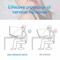 Support d'Ordinateur Portable Réglable Ergonomique avec Porte-Téléphone pour Notebook MacBook