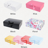Boîtes cadeaux personnalisées à motifs floraux avec couvercles et ruban, assemblage simple, boîtes décoratives élégantes pour offrir en cadeau