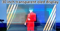 Pantalla OLED Transparente de 30 Pulgadas, Nueva, con Resolución de 1366x768, para Carteles Digitales, Elevadores, Centros Comerciales y Tiendas Minoristas
