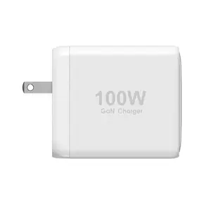 USB C充電器100WPDGaNタイプ折りたたみ式アダプター、3ポート高速壁充電器と互換性があります