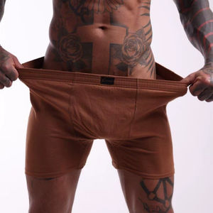 Calzoncillos Bóxer de Algodón Marrón para Hombre, Transpirables, Suaves y Cómodos, Ropa Interior Clásica de Algodón, Producción de Fábrica de Alta Calidad - Product Image 1