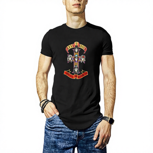 Camiseta de Manga Corta para Hombre Guns <span class=keywords><strong>N</strong></span>' <span class=keywords><strong>Roses</strong></span> Appetite, Estampado por Transferencia de Calor de Música Rock, 100% Algodó<span class=keywords><strong>n</strong></span>, 180g, Ajuste Holgado, Estilo Casual - Product Image 1