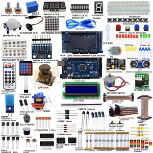 Hoàn Thành Starter Kit đối với Arduino Mega 2560 với LCD1602 động cơ servo cảm biến Breadboard dây điện trở LED cho người mới bắt đầu - Product Image 1
