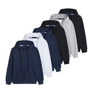 Felpa con Cappuccio e Zip YouChen Personalizzata con Ricamo a Stella, 100% Cotone, Design alla Moda con Coulisse, Vendita all'Ingrosso - Product Image 1