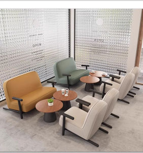 Combinaison de chaises de table commerciales modernes pour les cafés Magasins de thé au lait Zones de loisirs Pâtisserie Boutiques de desserts en <span class=keywords><strong>bois</strong></span> - Product Image 5