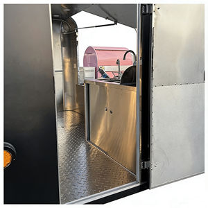 รถขายอาหารเคลื่อนที่สแตนเลส 4 ล้อ สำหรับขายฮอทดอก ไอศกรีม เบอร์เกอร์  มีสินค้าในโรงงาน เหมาะสำหรับพื้นที่ท่องเที่ยว - Product Image 5