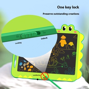 Tablero de escritura <span class=keywords><strong>a</strong></span> mano <span class=keywords><strong>a</strong></span> Color LCD con forma de dinosaurio de 12 pulgadas de dibujos animados, almohadillas de escritura Digital educativas para niños para pintura de grafiti - Product Image 4