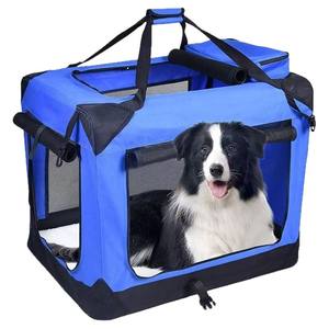 Taşınabilir katlanabilir evcil hayvan sandığı büyük köpek taşıyıcı geniş Pet seyahat Tote dayanıklı araba evcil hayvan kafesi - Product Image 2