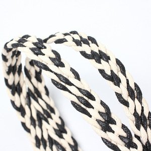 Ceinture en coton et lin pour femme, 80-105 cm, élastique, tissée, avec boucle à ardillon, décontractée, pour étudiante, noire et blanche, tricotée - Product Image 1