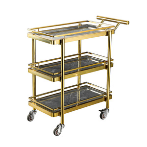 Carrello di Servizio BBQ per Hotel e Ristoranti di Lusso, in Acciaio Inox a Tre Livelli, Multifunzione, per KTV e Snack - Product Image 6