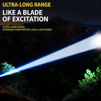Lampe torche tactique portable d'extérieur, zoomable, super lumineuse, faisceau longue portée, rechargeable, lampe de camping, lampe de secours