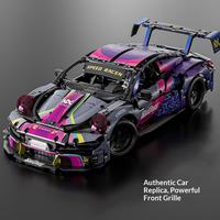 Modèle de voiture de Formule 1 à l'échelle 1:10 en blocs de construction éducatifs en plastique ABS, jouet DIY pour garçons de 8 à 13 ans, kit d'assemblage
