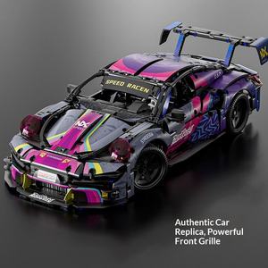 Jouet de construction éducatif en plastique, voiture de Formule 1, compatible avec les voitures de sport, modèle 1:10, pour garçons, assemblage, décoration - Product Image 5