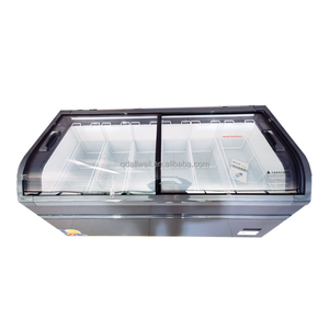 Congelador vertical con tapa de cristal deslizante para exhibición de helados y albóndigas - Product Image 3