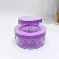 Boîte de rangement DIY en plastique vierge en forme de gâteau à la crème onctueux pour jeu d'imitation et artisanat fait main pour enfants