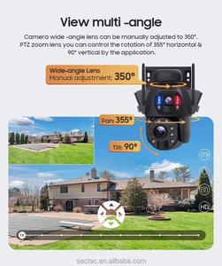 กล้องวงจรปิด HIEASY 4 เลนส์ ซูม 10 เท่า 4G LTE กล้องรักษาความปลอดภัยไร้สายกลางแจ้ง พลังงานแสงอาทิตย์ พร้อมแผงโซลาร์เซลล์ - Product Image 2