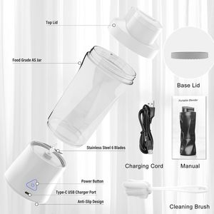 Liquidificador Portátil Elétrico de 700ml para Esportes, Extrator de Suco Lento, Mixer e <span class=keywords><strong>Shaker</strong></span> de Proteína - Mais Vendido da Fábrica - Product Image 5