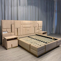 Lit en tissu technologique importé de luxe, lit de mariage moderne de style nordique, 180x200cm, mobilier de chambre principale de luxe léger
