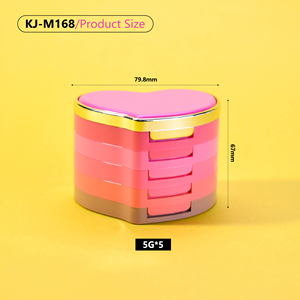 Bao Bì Mỹ Phẩm Nhựa Hình Trái Tim Bóng Mắt Bảng Màu Mắt Lớn Bóng Chảo Cho Mỹ Phẩm Đóng Dấu Công Nghiệp Sử Dụng - Product Image 6