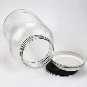 Rỗng 2L 2000Ml Thủy Tinh Mason Jar Vòng Thực Phẩm Container Lưu Trữ Chai <span class=keywords><strong>Canning</strong></span> Jar Dưa Chua Mật Ong MứT ThủY Tinh Jar Với Kim Loại Nắp - Product Image 5
