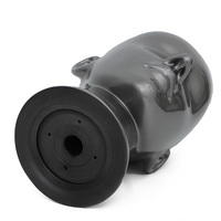 Prix d'usine Tête de mannequin homme en plastique durable, blanc/noir brillant, avec support de présentation, pour perruques, chapeaux et accessoires