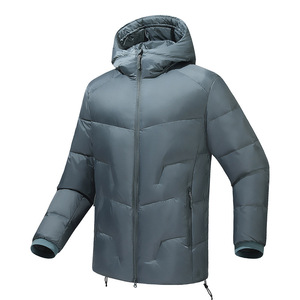 Outdoor Hiking Mountaineering <strong>Men's</strong> Waterproof Breathable Casual Zipper Closure Down <strong>Puffer</strong> <strong>Jacket</strong> <strong>Hooded</strong> Insulated Thick - Product Image 2