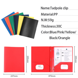 Robuuste 3-delige mapjes met <span class=keywords><strong>2</strong></span> vakken voor kaarten, van kunststof PP, <span class=keywords><strong>2</strong></span>-delige mapjes met vakken - Product Image 3