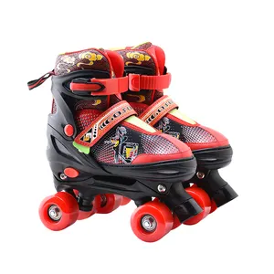 size adjustable outdoor speed quad roller skate with PU flash wheel for kids