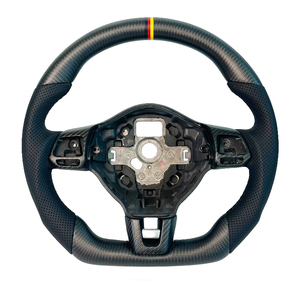 Vente directe d'usine de volants personnalisés en fibre de carbone mate pour Volkswagen <span class=keywords><strong>Golf</strong></span> MK6 GTI R, personnalisation en cuir suédé - Product Image 2
