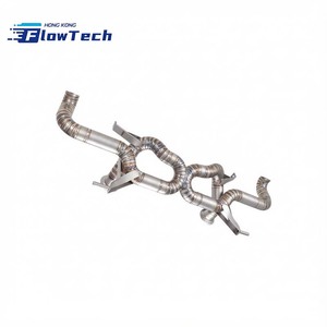 ระบบท่อไอเสียแคทแบคไทเทเนียมแบบปลายท่อคู่เดี่ยว ไม่มีวาล์ว สำหรับ Audi R8 V10 5.2L - Product Image 6