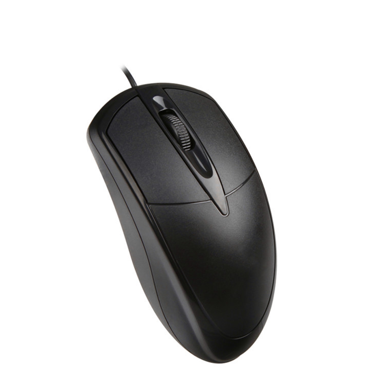 Bm740 embalagem neutra de computador, 3 botões usb com fio mouse para escritório de computador portátil