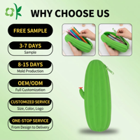 OKSILICONE Trousse à crayons en silicone pour enfants, multifonctionnelle, grande capacité, pour fournitures scolaires