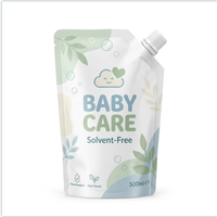 Pochette Doypack PE Recyclable Personnalisée de 500 ml avec Bec Verseur pour Nettoyant Biberons Sans Solvant – Sécurité Bébé