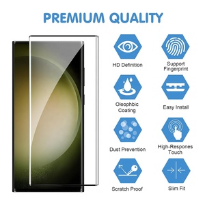 Protection d'écran en verre trempé HD <span class=keywords><strong>ultra</strong></span>-fin, dureté 9H, compatible avec les téléphones mobiles Samsung Galaxy <span class=keywords><strong>S21</strong></span> S22 S23 S24 <span class=keywords><strong>Ultra</strong></span> - Product Image 3