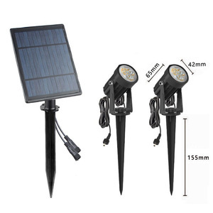 Projecteurs solaires <span class=keywords><strong>pour</strong></span> parterres de fleurs, lampes LED réglables <span class=keywords><strong>pour</strong></span> pelouse - Product Image 5