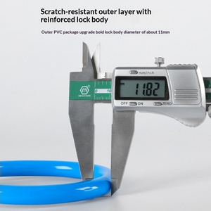 Candado para Bicicleta <span class=keywords><strong>de</strong></span> Montaña, Carretera y Eléctrica, Impermeable, Antirrobo, <span class=keywords><strong>de</strong></span> ABS/PVC/Aleación <span class=keywords><strong>de</strong></span> Zinc, Modelo 003, con Cable y Anillo - Product Image 3