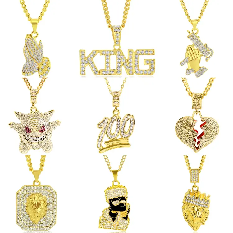 Hot sale Diamond Custom Gold Letter Pendant Iced Out Wholesale