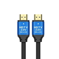 Câble Ultra Haute Vitesse 2m 4K avec Blindage Tressé et Gaine PVC Mâle-Mâle pour HDTV, Home Cinéma et Lecteur DVD