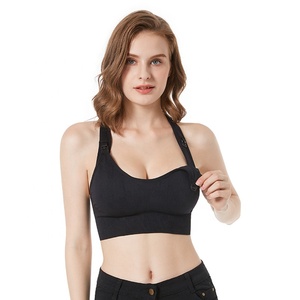 <span class=keywords><strong>Qt001</strong></span> # phụ nữ phía trước mở đẹp trở lại tác động cao Yoga Áo ngực thể thao tập thể dục không dây thai sản thể thao liền mạch điều dưỡng Áo ngực mặc - Product Image 2