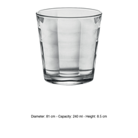 Verre à eau Bormioli Rocco Cube 24 cl H 8,5 cm Ø 8,1 cm