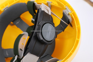 Casco de Seguridad Circular Reflectante Rojo con Certificación WELTA CE EN397 ANSI Z89.1, ABS, 420g, con 6 Puntos de Suspensión WHC1 - Product Image 3